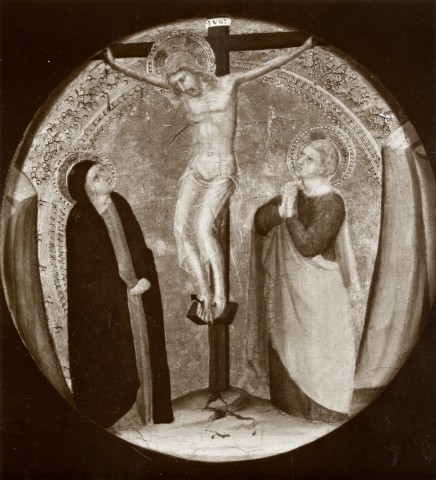 Anonimo — Lippo Vanni - sec. XIV - Crocifissione di Cristo tra la Madonna e san Giovanni Evangelista — insieme
